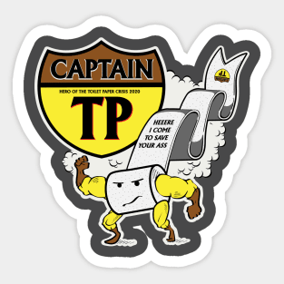 Captain TP Superhero t-shirt design Rebelty Sticker